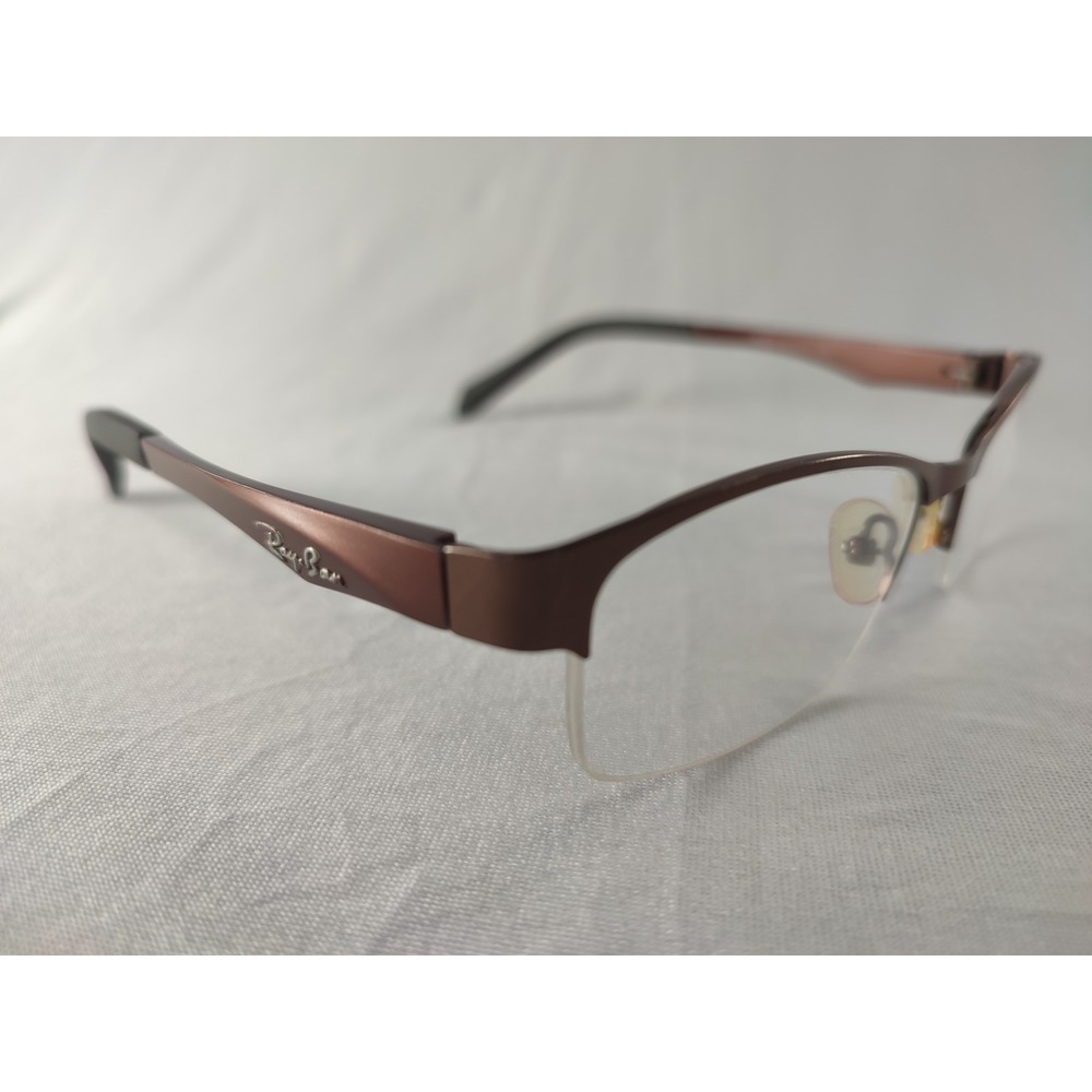 Ray-Ban RB2081 50-18 Brown Bronze Semi-Rimless‎ Eyeglass Frames Italy Design
